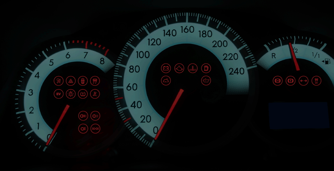 Lighted-Car-Instrument-Panel