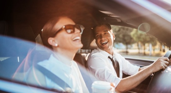 Driver-Passenger-Laughing